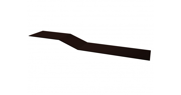 Планка крепежная фальц GL 0,5 Satin с пленкой RAL 8017 шоколад