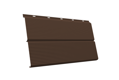 ЭкоБрус 0,345 Gofr GL 0.45 Drap с пленкой RAL 8017 шоколад