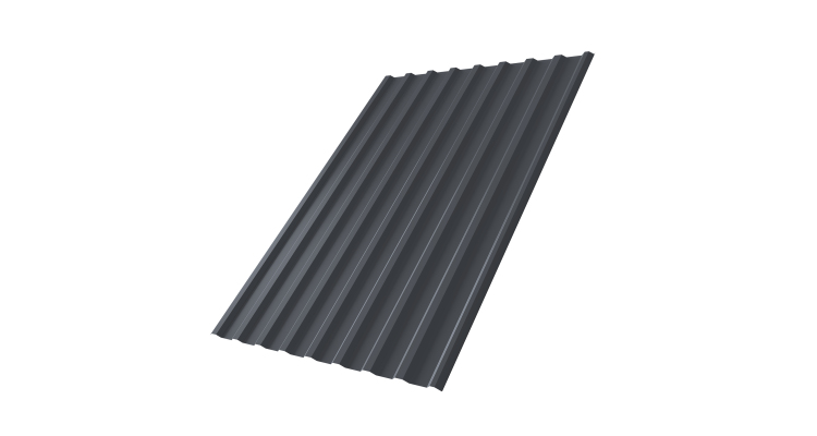 Профнастил С20R 0,7 PE RAL 7024 мокрый асфальт
