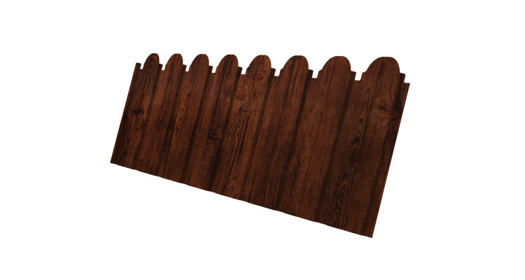 Профнастил С10B фигурный 0,45 Print Elite Cherry Wood TwinColor