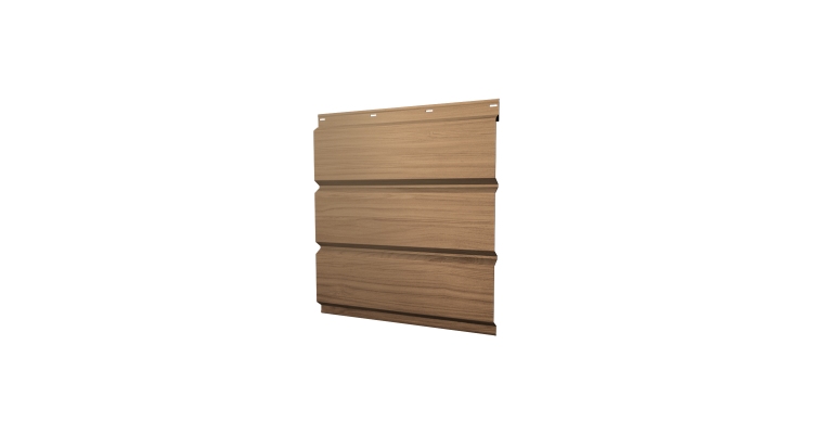 Софит металлический без перфорации 0,45 Print Elite с пленкой Honey Wood TwinColor
