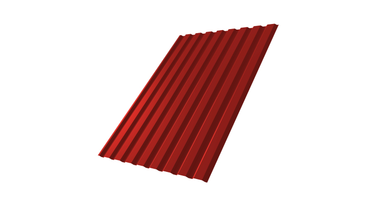 Профнастил С20А 0.45 PE RAL 3011 коричнево-красный