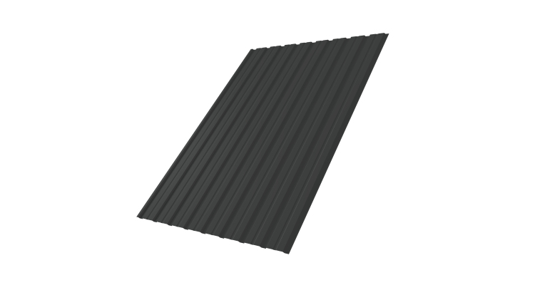 Профнастил С10B Grand Line 0.5 PurLite Matt RAL 7016 антрацитово-серый