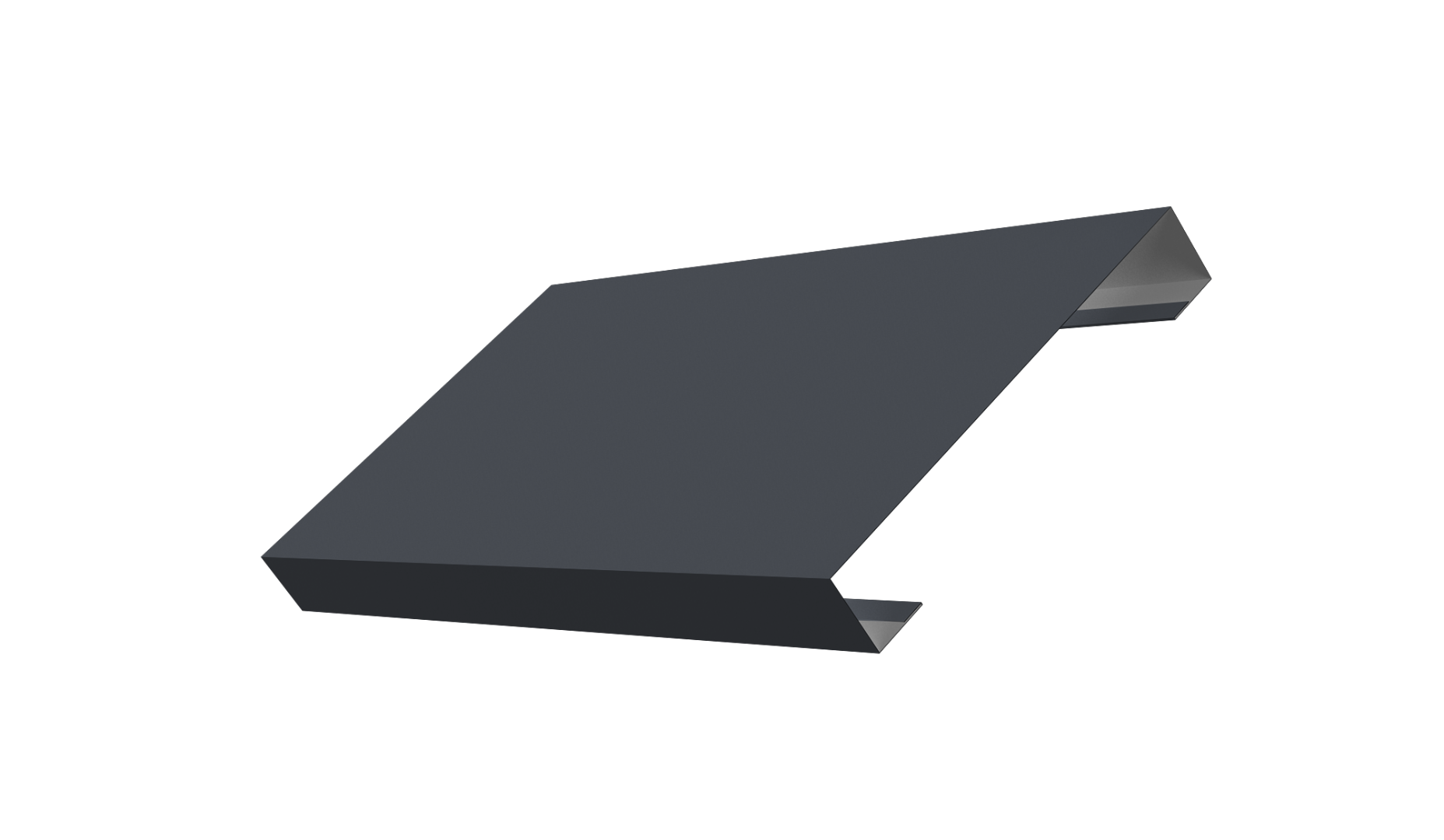 Ламель лицевая 125 забора жалюзи Texas 0.5 Satin с пленкой RAL 7024 мокрый асфальт