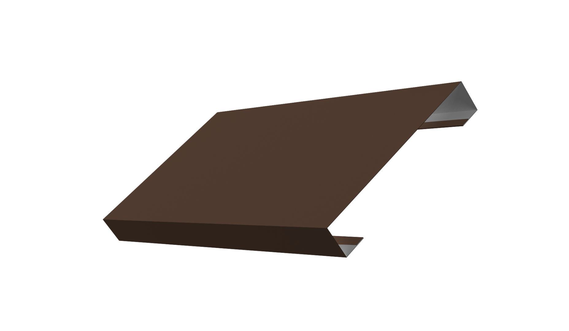 Ламель лицевая 125 забора жалюзи Texas 0.5 Satin с пленкой RAL 8017 шоколад