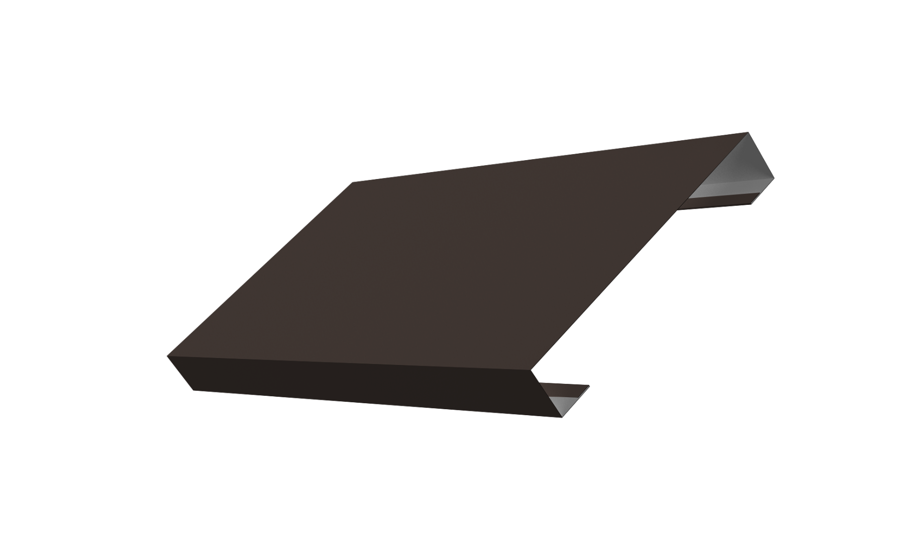 Ламель лицевая 125 забора жалюзи Texas 0.5 Satin с пленкой RR 32 темно-коричневый
