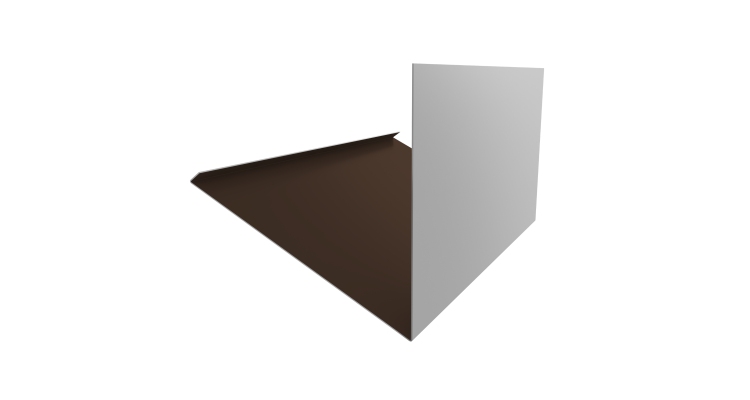 Планка примыкание верхнее к трубе фальц 0,45 Drap RAL 8017 шоколад (3м)