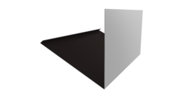 Планка примыкание верхнее к трубе фальц 0,45 Drap RAL 9005 черный (2м)