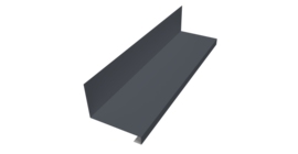 Планка примыкание нижнее к трубе фальц 0,45 Drap TX RAL 7024 мокрый асфальт (3м)