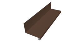 Планка примыкание нижнее к трубе для Кликфальц Pro 0,5 PE с пленкой RAL 8017 шоколад (2м)