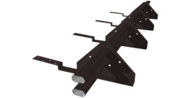 Снегозадержатель трубчатый для композитной черепицы Roman RAL 8019 (3м)