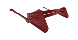 Снегозадержатель трубчатый для натуральной черепицы Стандарт RAL 3011 1м (профиль до 50мм)