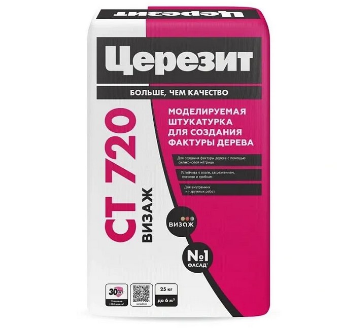 Штукатурка Ceresit СТ 720 Visage дерево (25 кг)